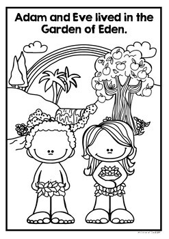 The Garden of Eden- The Adam and Eve Story- Coloring and Puzzle Pages