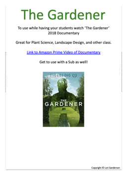 Preview of The Gardener Documentary Worksheet