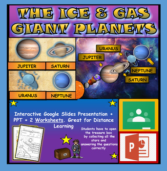 Preview of The Gas & Ice Giant Planets: Interactive Google Slides + PPT + 2 Worksheets