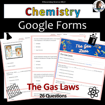 Preview of The Gas Laws Google Form | Chemistry |