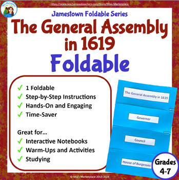 Preview of The General Assembly in 1619 Foldable for Jamestown Unit