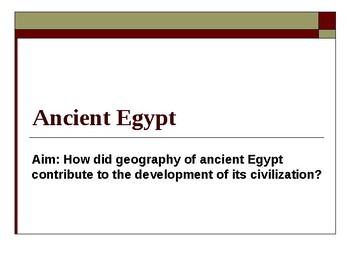 The Geography of Ancient Egypt by Xiaohui Tang | TpT
