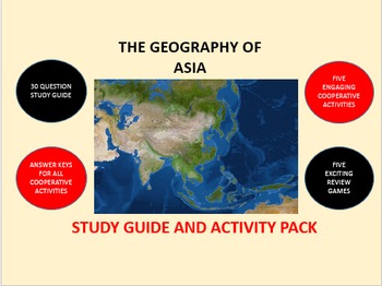 Preview of The Geography of Asia: Study Guide and Activity Pack