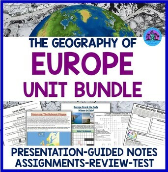 Preview of The Geography of Europe Unit Bundle