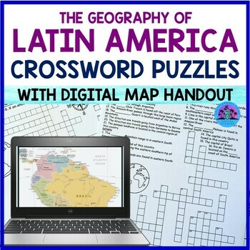 Preview of The Geography of Latin America & South America Crossword Puzzles