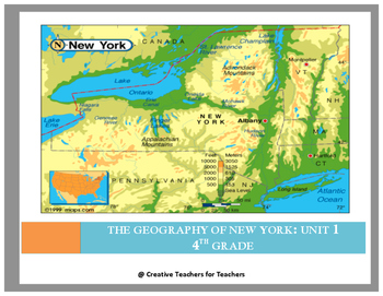 Preview of The Geography of New York Unit Plan, PBA, & Vocabulary Words (2016) - 4 weeks