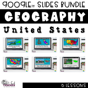 Preview of The Geography of the USA Lesson Bundle