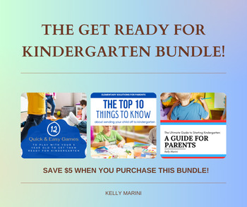Preview of The Get Ready For Kindergarten Bundle For Parents!