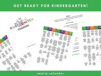 The Get Ready for Kindergarten Calendar by Learn Play Read | TPT