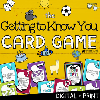 Preview of Getting To Know You: Print + Digital Game | Social Emotional Distance Learning