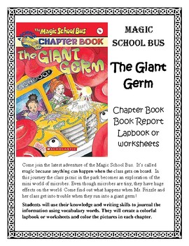 Preview of The Giant Germ - A Magic School Bus - Activities, Worksheets, or Lapbook