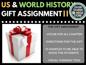 Preview of Sketch Notes Activity World History and US History with Vocabulary