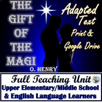 Preview of The Gift of the Magi Adapted Reading Activities Great for ESL Print & Digital