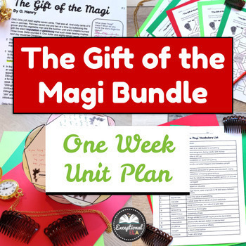 Preview of The Gift of the Magi Bundle One Week Unit Plan - O. Henry - Holiday Activities