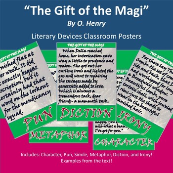 Preview of The Gift of the Magi Literary Devices Classroom Posters