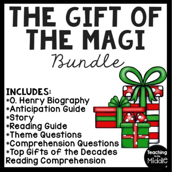 Preview of The Gift of the Magi by O. Henry Reading Comprehension Worksheet Bundle