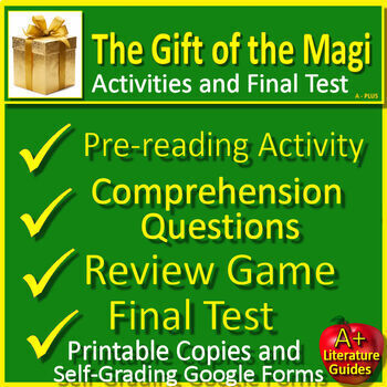 Preview of The Gift of the Magi Activities, Comprehension Questions, Gift of the Magi Test