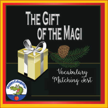 Preview of The Gift of the Magi Vocabulary Matching TEST with Easel Activity and Assessment