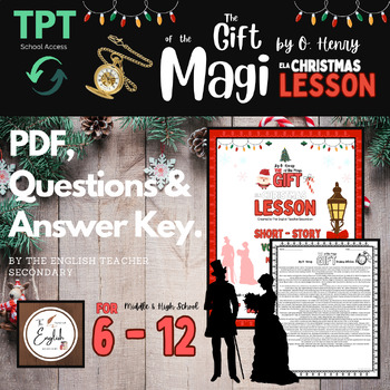 Preview of The Gift of the Magi by O. Henry Christmas Lesson