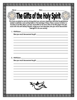 The Gifts of the Holy Spirit by Kristy Douthwaite | TpT