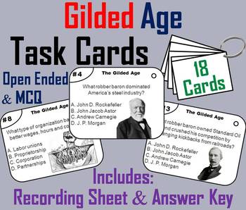 Preview of The Gilded Age Task Cards Activity