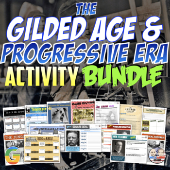 Preview of The Gilded Age and Progressive Era | Digital Learning Activity Bundle