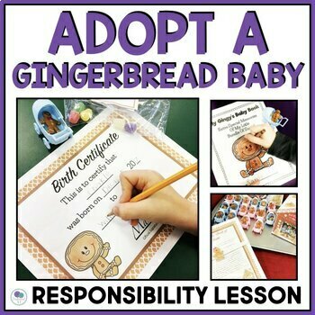 Preview of The Gingerbread Baby December Writing Activities Kindergarten First Grade