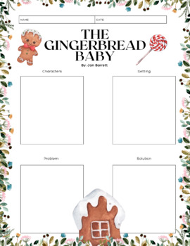 Preview of The Gingerbread Baby by Jan Bret Thematic Units Worksheet Activity
