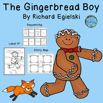 Preview of The Gingerbread Boy Activities ESL Christmas Kindergarten First Grade