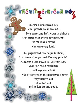 Preview of The Gingerbread Boy - Poem and Activity
