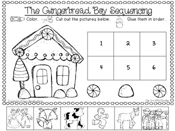Preview of "The Gingerbread Boy" Sequencing FREEBIE