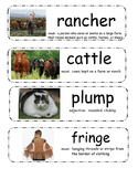 The Gingerbread Cowboy vocabulary cards