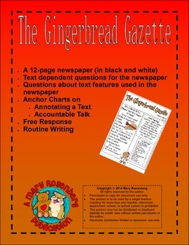 Preview of The Gingerbread Gazette Newspaper Activities