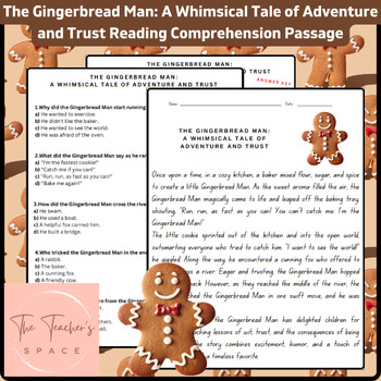 Preview of The Gingerbread Man: A Whimsical Tale of Adventure and Trust Reading Passage