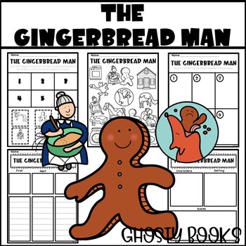 Preview of The Gingerbread Man Book Companion Writing Coloring Sequencing