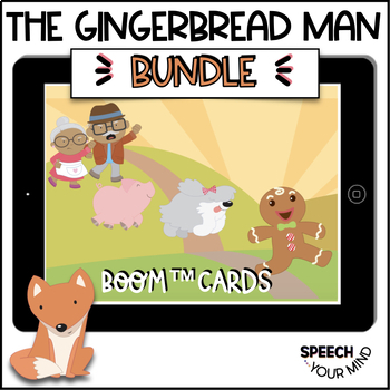 Preview of The Gingerbread Man Boom™ Cards BUNDLE Language & Concepts