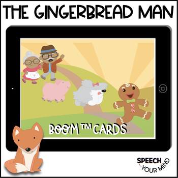 Preview of The Gingerbread Man Boom™ Cards Story Wh-Questions Sequencing Graphic Organizer