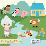 The Gingerbread Man Clip Art - Story Book Nursery Rhymes b