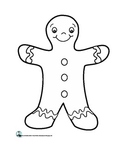 CHRISTMAS! The Gingerbread Man, Cut-Out Book and Template