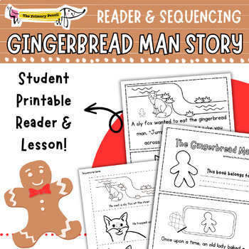 Preview of The Gingerbread Man Emergent Reader & Sequencing Activity | Winter Lesson