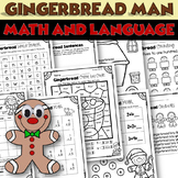 Gingerbread Man Worksheets - Christmas Math Language and M