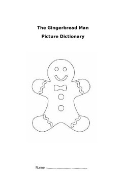 Preview of The Gingerbread Man Picture Dictionary Book