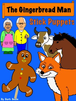 Preview of The Gingerbread Man Stick Puppet Characters