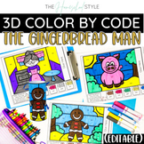 The Gingerbread Man Story Activities - Editable 3D Color By Code
