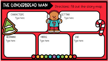 Preview of The Gingerbread Man Story Map