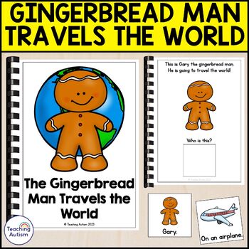 Preview of The Gingerbread Man Travels the World Adapted Book for Special Education