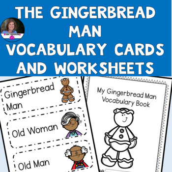 Preview of The Gingerbread Man Vocabulary Cards and Worksheets