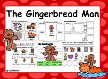 Preview of The Gingerbread Man for Google Slides , Google Classroom and Distant Learning