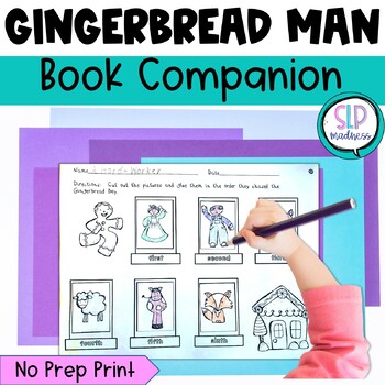 Preview of Christmas Winter Speech and Language Therapy Book Companions Gingerbread Man