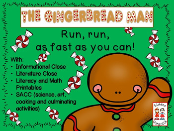Preview of The Gingerbread Man with Closes, Shared Reading, Literacy, Math and SACC
